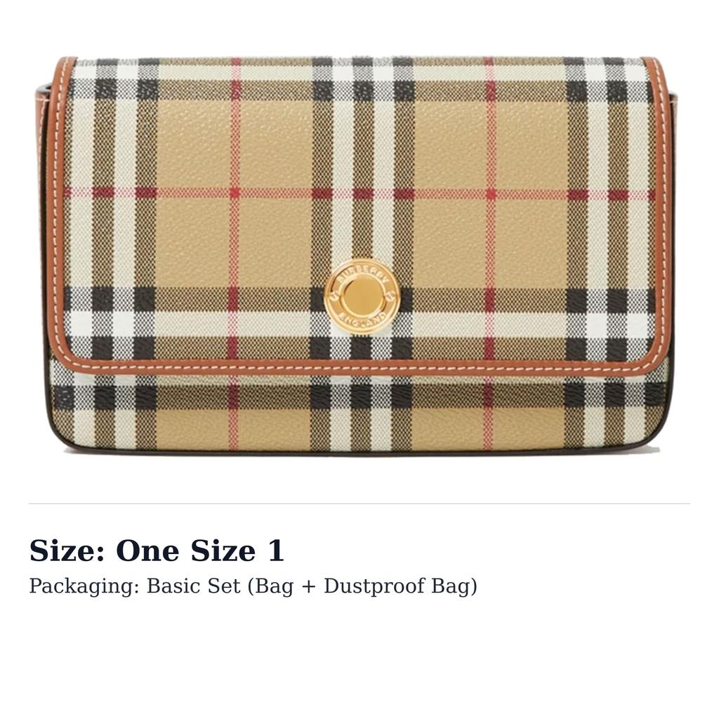 Burberry Leather Handheld Shoulder Bag, Crossbody Bag Regular Women's Beige 80704211