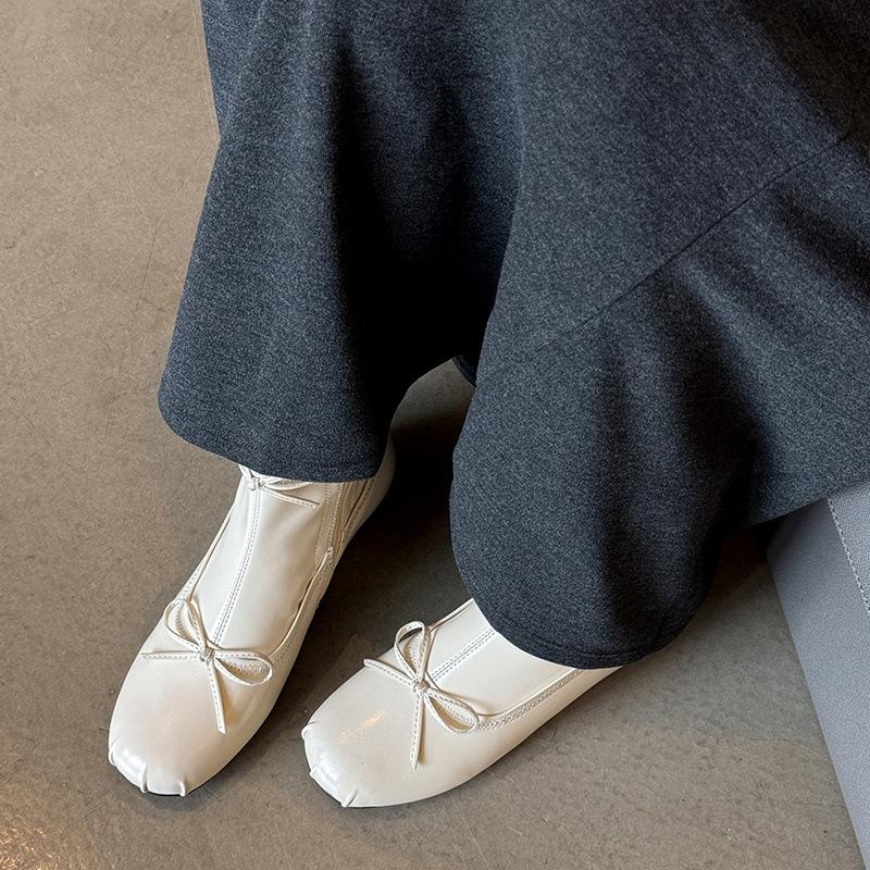 Innere Höhenerhöhung mit Schleifen-Stiefeln Damen 2025 Winter neue runde Zehen Temperament Mary Jane Stiefeletten elastische Stiefel