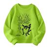 Boys and girls round neck plus velvet pullover printed top sweatshirt
