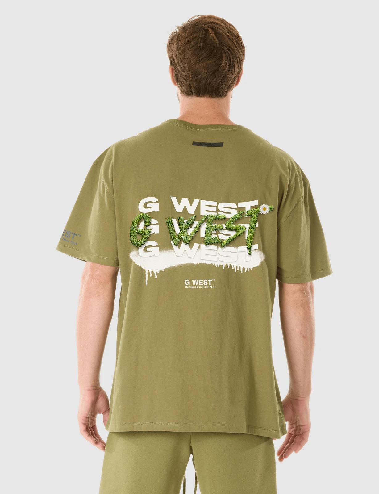 G WEST GRASS DRIP T-SHIRT - CAPULET OLIVE XL
