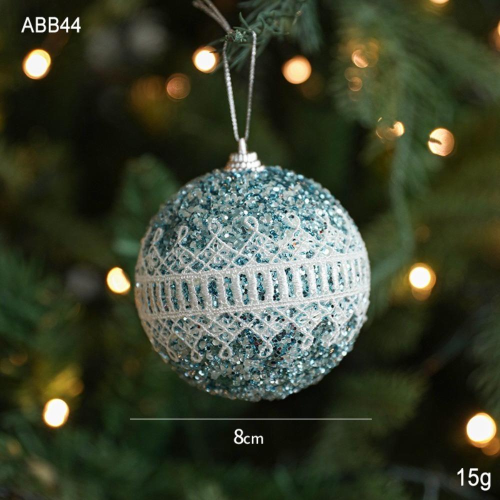New 8CM Christmas Ball Pendant Creative Plastic Xmas Tree Decor Gifts Shatterproof Hanging Ball Ornament Party Decor