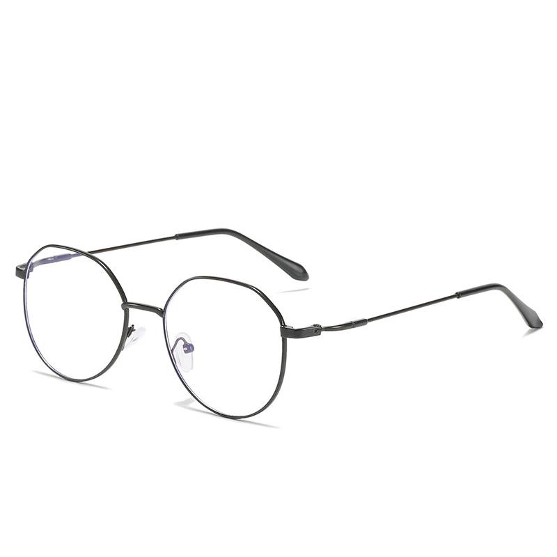 Metal Round Anti Blue Light Glasses Women Men Classic Square Eyeglasses Frames Transparent Computer Glasses  Feminino