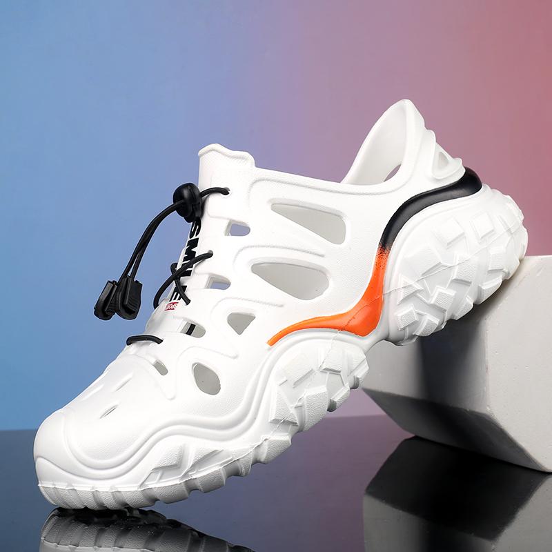 

Summer Sandals for Men 2025 Outdoor Sandals for Women Non-Slip Lightweight Casual Beach Shoes Walking Sandals Hombre Mujer 44 білий