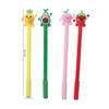 4 Pcs Fruit Face Gel Pens Cartoon Shape Writing Tools Comfortable Grip Kids Stationery School Office Supplies