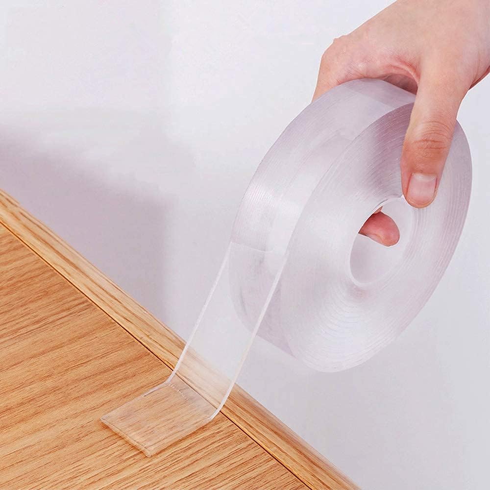 Heavy Duty Nano Double Sided Adhesive Tape For Walls,Traceless Clear Strong Mounting Tape Picture Hanging Adhesive Strips 5CMx5M
