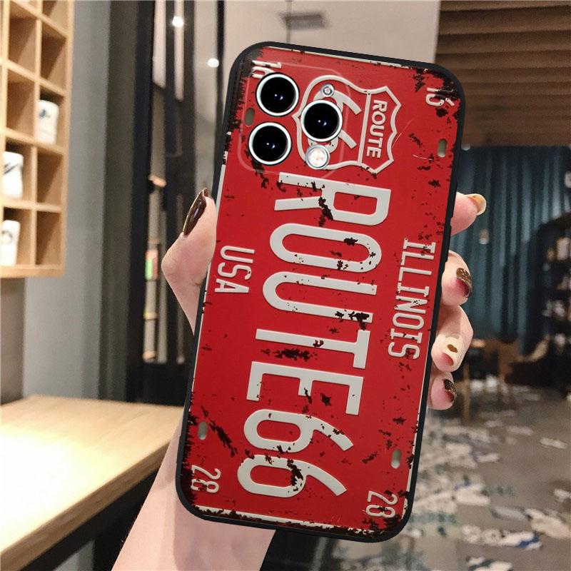 Phone Case For Iphone 14 Pro Max 13 12 11 Pro Max Xs Xr X 12mini 14 Plus Se Retro License Plate Mobile Phone Case Funda