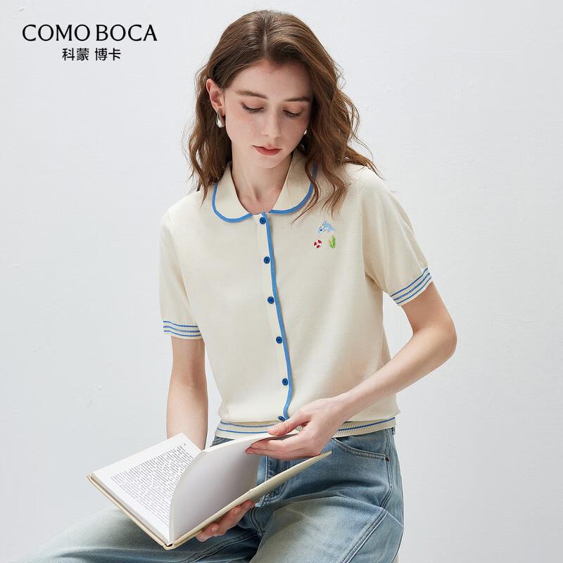 Komomboka Silk Blend Doll Collar Knit Cardigan XL