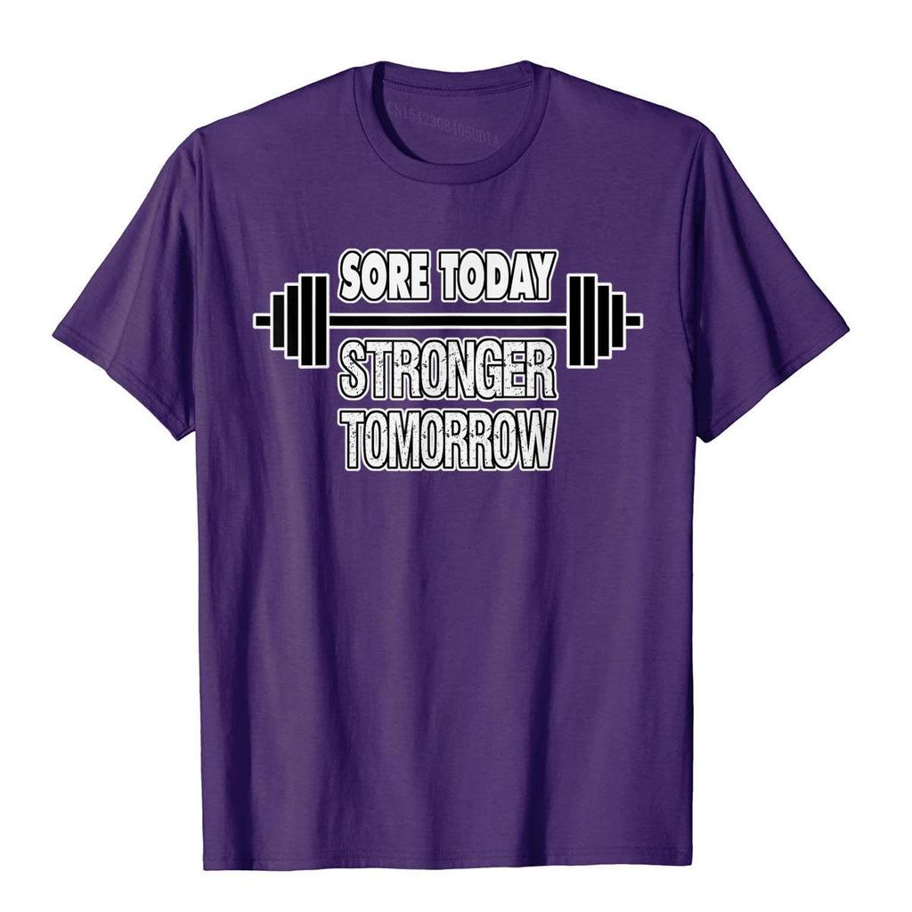 Workout Shirt Sore Today Stronger Tomorrow Lifting TShirt TShirt Printed On T Shirts Cheap Tops Tees Cotton Unisexs Group