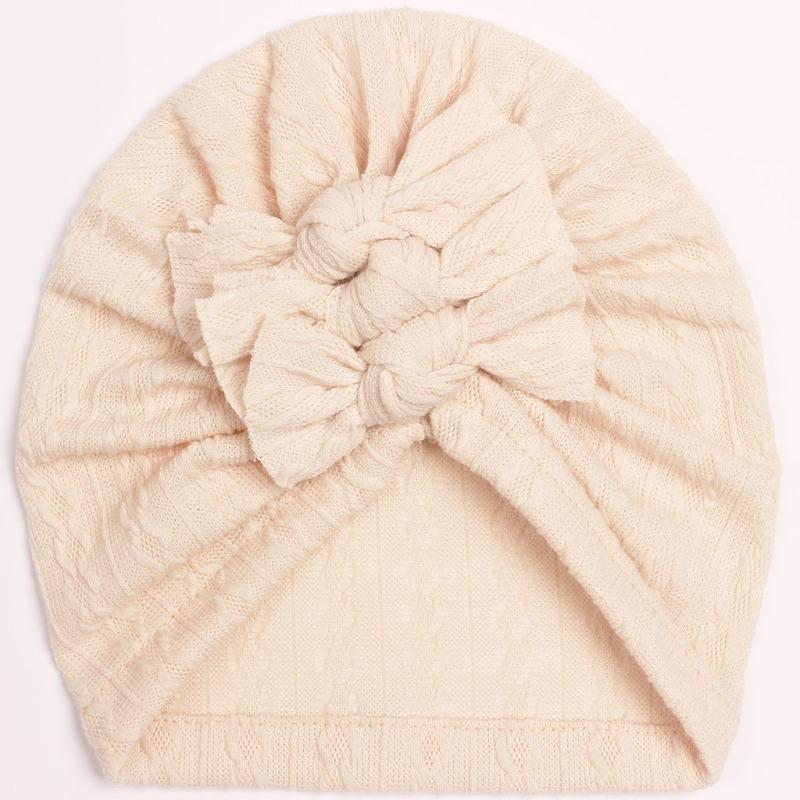 New Baby Bag Hat, Baby Solid Color Pattern Bow Hat, Children's Indian Hat