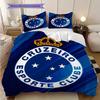Cruzeiro Esporte Pattern Bedding Quilt Set Quilt Cover Pillowcase Home Decoration Birthday Gift (1 * duvet cover + 2 * pillowcase, without core)