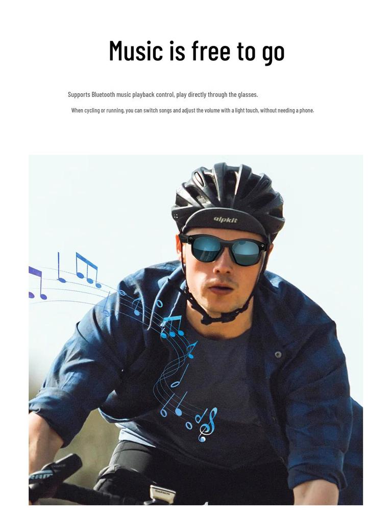 AI Smart Glasses: Stabilized HD Photos, Bluetooth Calls, Video Recording, Object Recognition, and Translation.