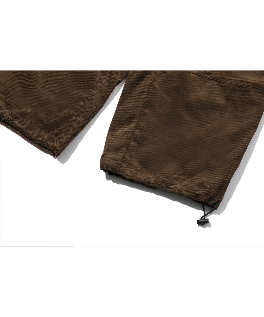 CPGN STUDIO Corduroy Wide Overcargo Pants Dark Brown