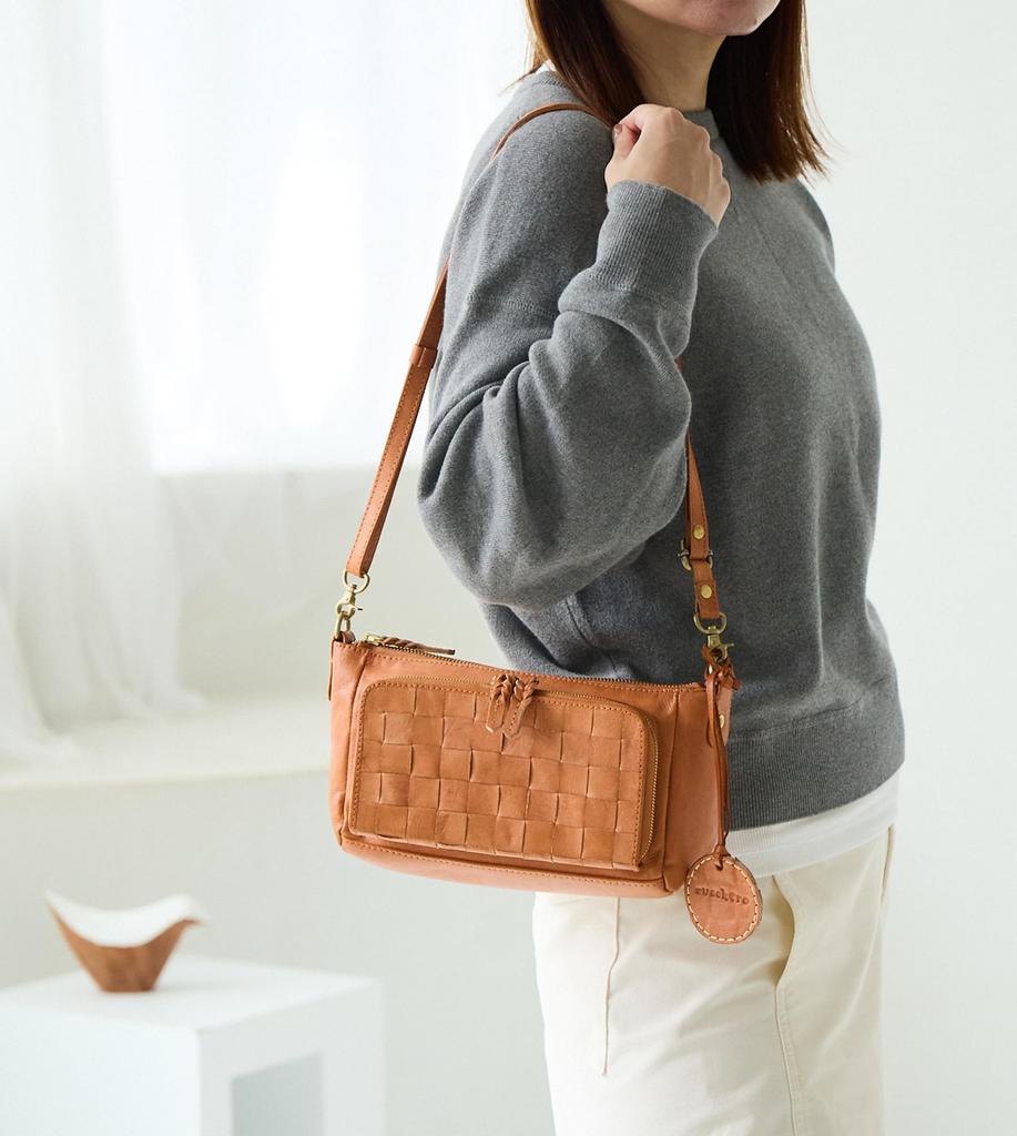 ZUCCHERO Small Crossbody Leather Shoulder Brown Women's Bag, Lightweight, Mini, 48748,