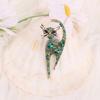 1Pcs Birthday Jewelry Crystal Cat Brooch For Women Vintage Enamel Animal Pin With Sparkling Rhinestones Cute Gift For Coats Bags