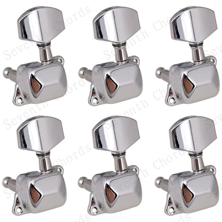 6Pcs/Set Guitar String Tuning Pegs Tuner Semi-closed Tuner Machine Heads for Electric Guitar Folk Acoustic Guitar Tuning Pegs