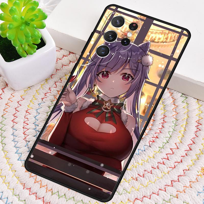 Keqing Genshin Impact Silicone Phone Case For Samsung Galaxy note 10 pro S26 S25 S24 S23 S22 S21 Plus S25Ultra Capa Cover