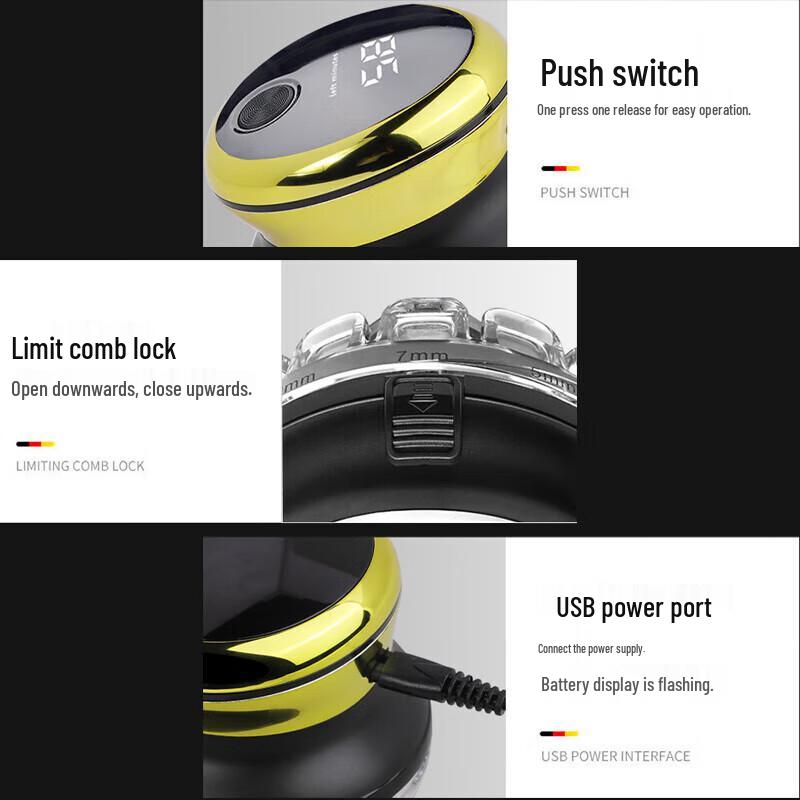 Mi Ling Men's Washable DIY Hair Clipper