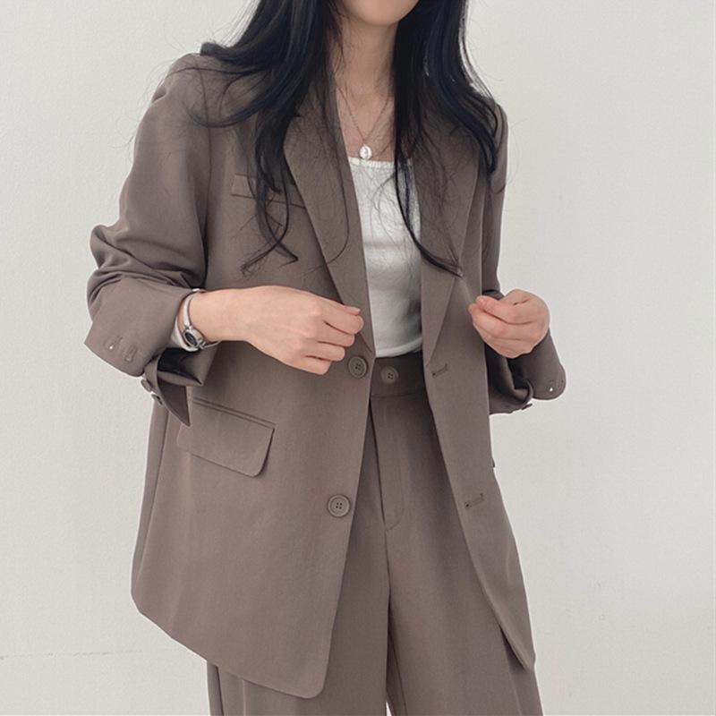 Women's Black Blazer & Suit Pants - Spring/Autumn 2025 Korean Street Style Casual Niche Design