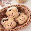 3pcs New Cute Plush Bear Doll Hair Ring Hairband Girl Heart Versatile Headband Cartoon Ponytail Hair Accessory Elastic Band