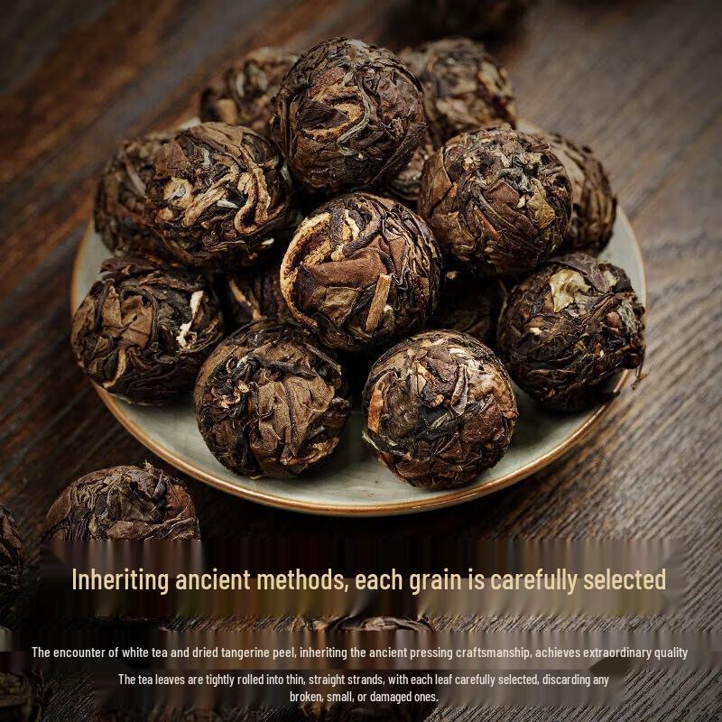 Wu Hu 8-Year Aged Xinhui Tangerine Peel Shoumei White Tea Balls, 150g