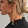 Beads C-shaped Ear Clip Long Chain Ear Buckle Accessory No Piercing Earrings  Daily Wear