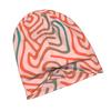 2D Flat Printing Coral Pattern Waves Stylish Adult Beanie for Layering with Fall Or Winter Outfits Brings Relaxed Charm to Streetwear Or Weekend Fashi