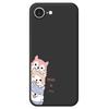 For iPhone 16e Case 3 Cute Dogs Pattern Printing Straight Edge TPU Phone Back Cover