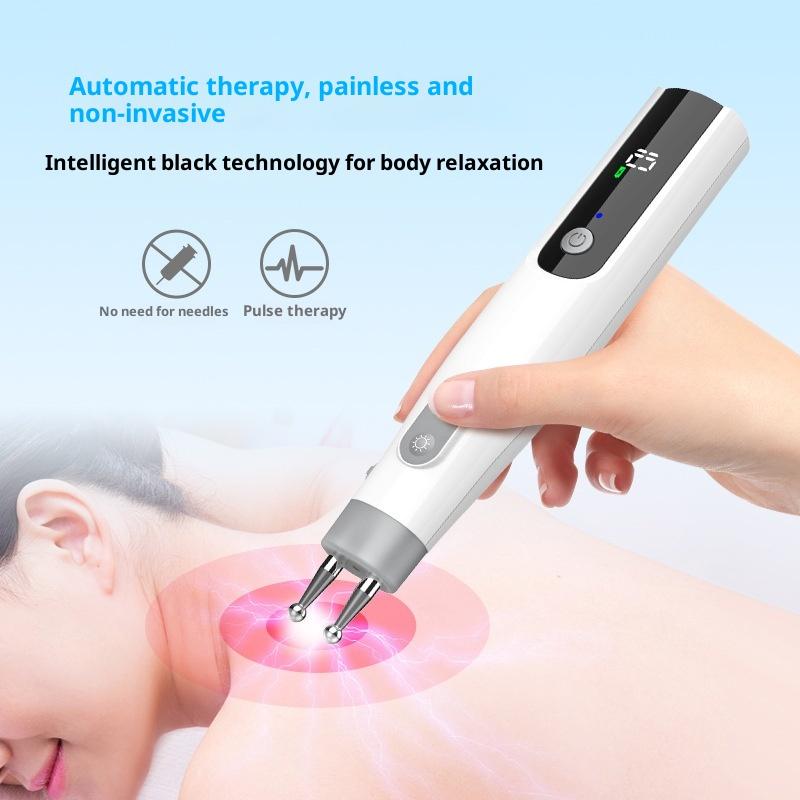 Multifunctional Electric Double-Head Massage Pen Intelligent Meridian Pen Type-C Fast Charging 10 Gears Adjustment For Neck Back