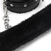 Sex toys sm props anti-back bondage cross buckle plush 3-piece set sm tuning binding handcuffs foot cuffs adult self bondage
