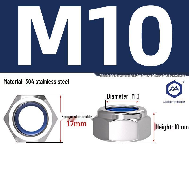 304 Stainless Steel Nylon-Insert Lock Nut DIN985