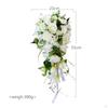 Waterfall Bridal Bouquet Long Trailing Style Rose Photo Prop Flower Bunch for Brides