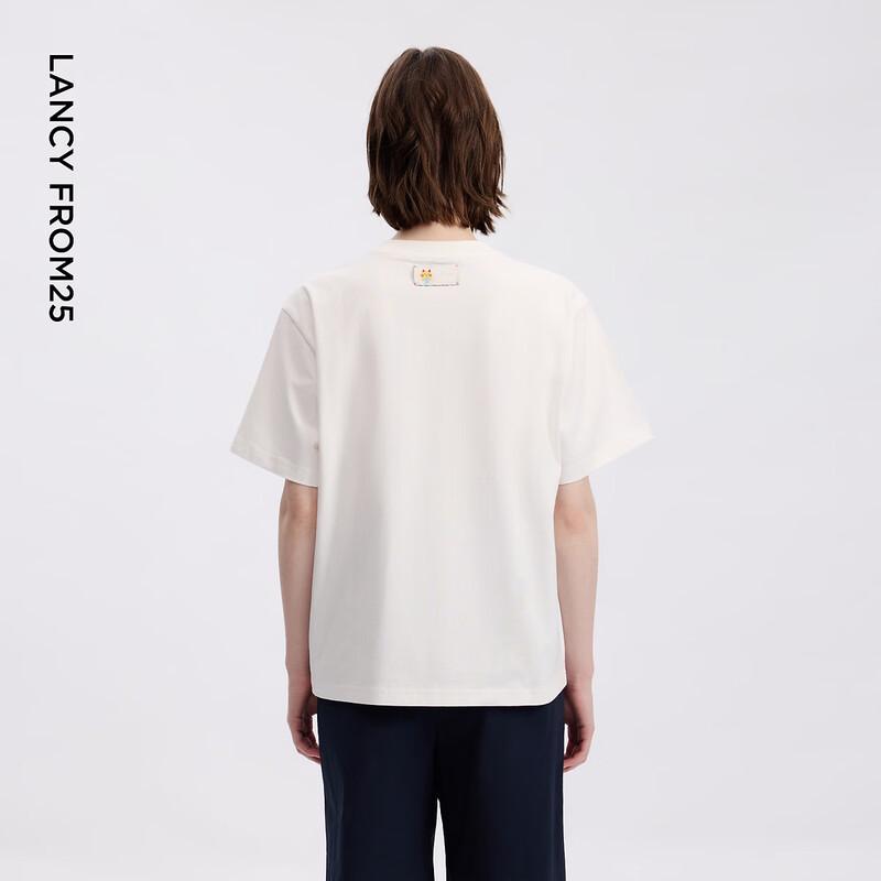 Langzi 25 October Cotton Cat Print Short Sleeve T-Shirt