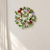 Frühlingskranz mit Eukalyptusblättern Lichtechter Künstlicher Blumenkranz für Haustür Eingangsbereich Wand Heimdeko