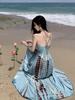 Women's Bohemian French-Style Summer Travel Dress - Elegant Beach & Vacation Wear