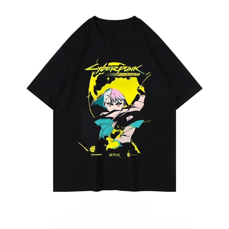 Cyberpunk: Edgerunners Anime Personalized Graphic T-Shirt Summer T-Shirt Casual Outdoor Street Loose Women's T-Shirt Personality