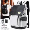 Men's Large Capacity Travel & Laptop Backpack - Trendy Fashion PU for Business & School