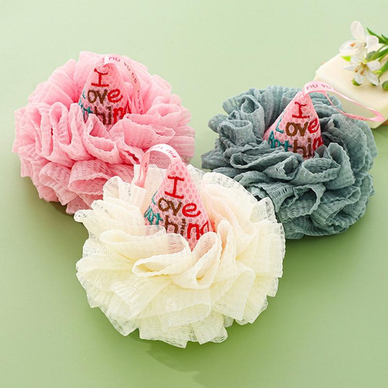 Bath Sponge Ice Cream Shape Exfoliating Loofah Body Scrubber Shower Cleaning Loofahs Bathroom Men Women Bathing Accessories