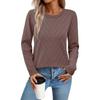 Women's Fashion Casual Loose Comfortable Fashion Pullover Round Neck Long Sleeve Slim Fit Knit Sweater Women's Sweater
