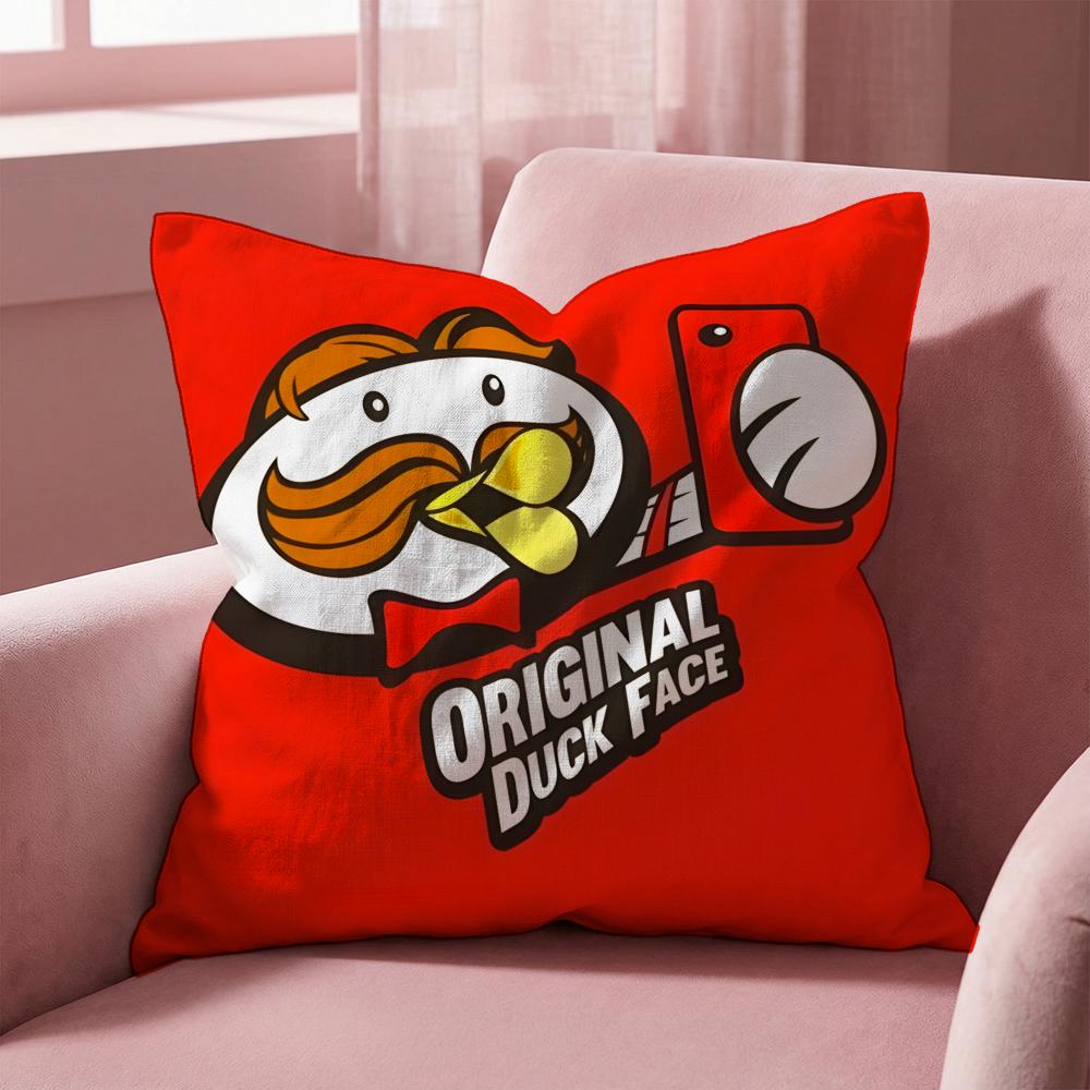 P-pringles Decorative Cushion Cover Multi-Scene Pillow Cover for Home & Car - Reversible, Soft & Durable for Daily Use