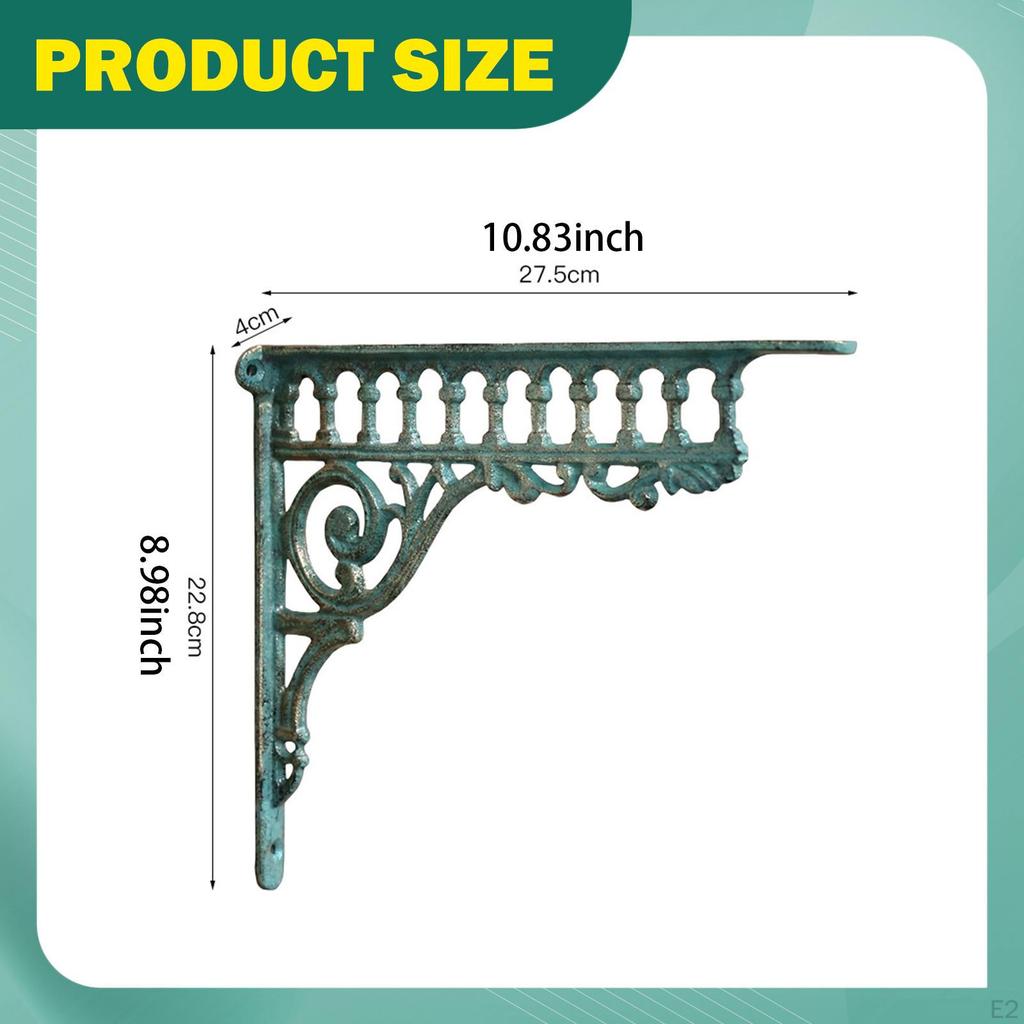 Iron Wall Mounted Shelf Bracket Support Roman Column Elegant Triangle Structure Decorative Corner
