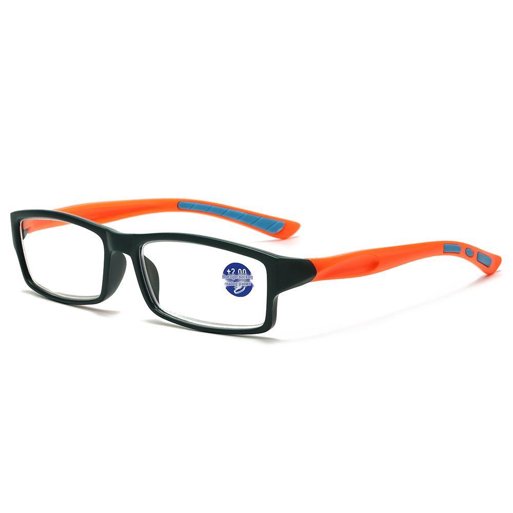 New Style Lightweight Sports Reading Glasses with Anti-blue Light Small Frames and HD Flat Lenses