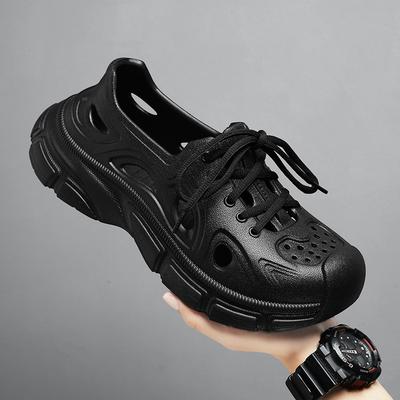 Slippers Men'S Trendy Versatile Paris Hole Shoes Men'S Platform Beach Sports Outdoor Baotou Sandals