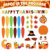 Konsait 49Pcs Turkey Bulletin Board Decorations, Happy Thanksgiving Cutouts for Bulletin Board, Thanksgiving Decoration for School Home Office