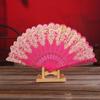 Folding Plastic Gold Powder Craft Hot Stamping Photo Prop Tool Hand Held Fan Folding Fan Dance Fan
