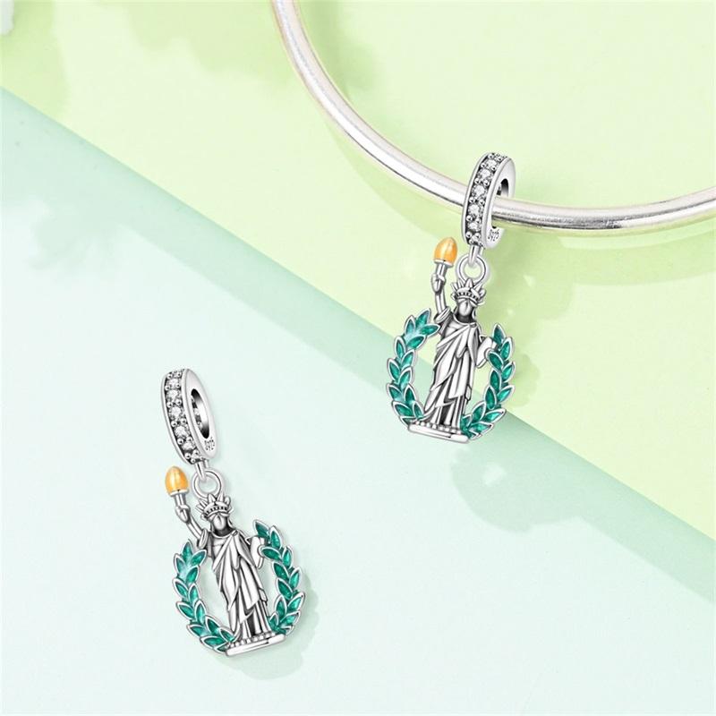 925 Silver Green Series Longing For The Tree Of Free Life Charms Beads For Women Fit Bracelet DIY Jewelry Gift
