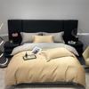 100S Long Staple Cotton Bedding Set A-Class Pure Embroidered Satin Sheet Luxury Solid Color Bedroom