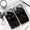 Fantastic Black Cat For Samsung A 31 32 A33 A34 35 14 A15 13 A16 25 26 50 52 53 54 55 56 70 71 72 73 Golden glass phone case