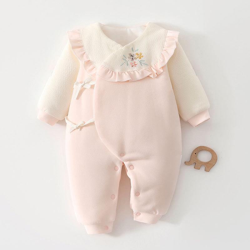 Garden Little Rabbit 120g Pure Cotton Padded Butterfly Bodysuit for Newborns - Autumn/Winter Collection