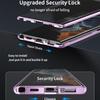 For Samsung Galaxy S22 Ultra 5G Phone Case Double-Sided Tempered Glass+Magnetic Metal Frame Cover with Lock Buckle