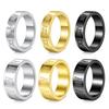 Trendy Men's Titanium Steel Roman Numerals Ring - Non-fading Vacuum Plated Jewelry.
